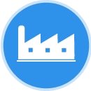 icon fabrik blue