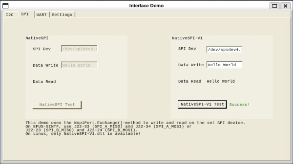 Mono Linux SPI